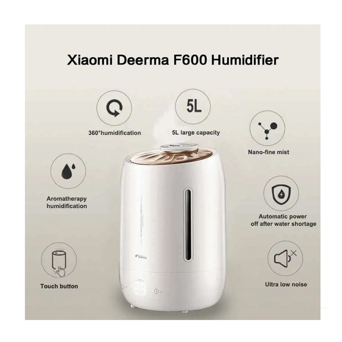 Deerma Humidifier Timing With Intelligent Touch Screen 5 Liter - F600